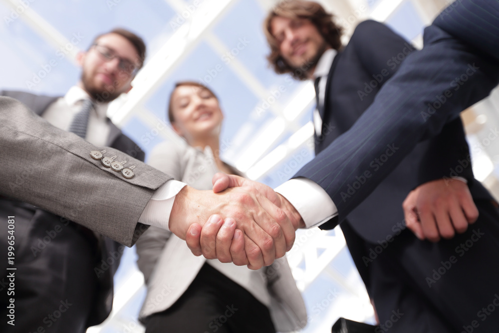 business handshake.the concept of partnership