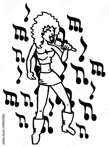 singer illustration