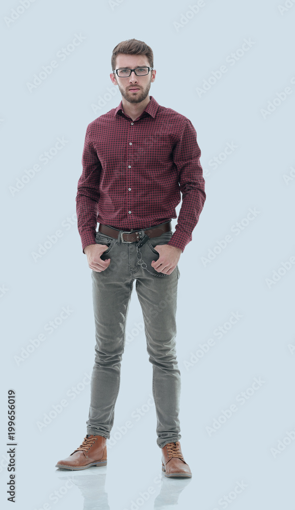 confident and stylish. Full length of serious young man confident and stylish. Full length of serious young man