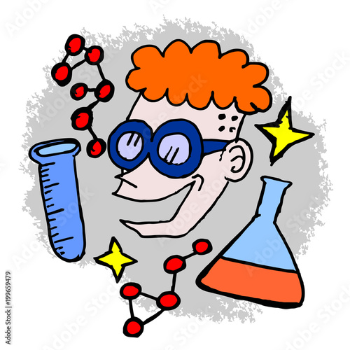crazy chemical illustration