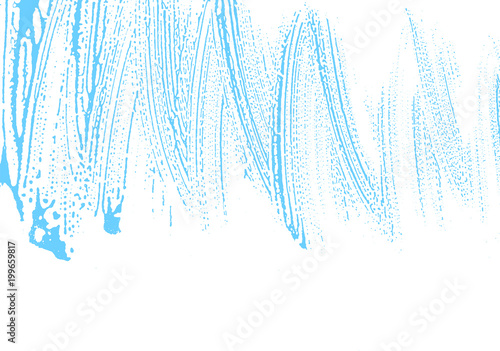 Natural soap texture. Amusing light blue foam trace background. Artistic nice soap suds. Cleanliness, cleanness, purity concept. Vector illustration.