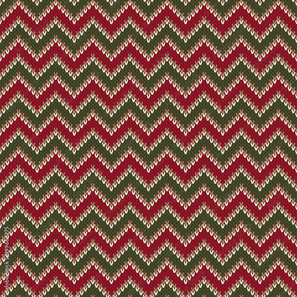 Chevron Abstract Knitted Sweater Pattern. Vector Seamless Background. Wool Knit Texture Imitation Chevron Abstract Knitted Sweater Pattern. Vector Seamless Background. Wool Knit Texture Imitation