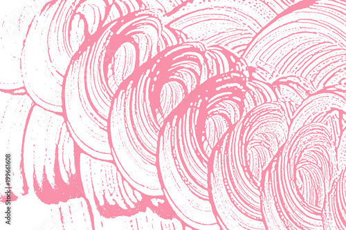 Natural soap texture. Amusing bright pink foam trace background. Artistic grand soap suds. Cleanliness, cleanness, purity concept. Vector illustration.