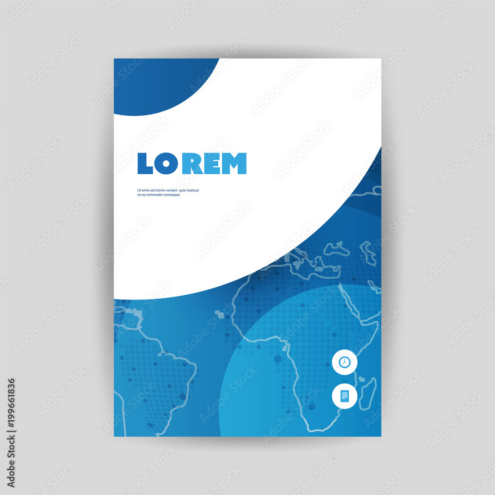 Obraz premium Modern Style Flyer or Cover Design for Your Business - Applicable for Reports, Presentations, Placards, Posters - Creative EPS10 Vector Template