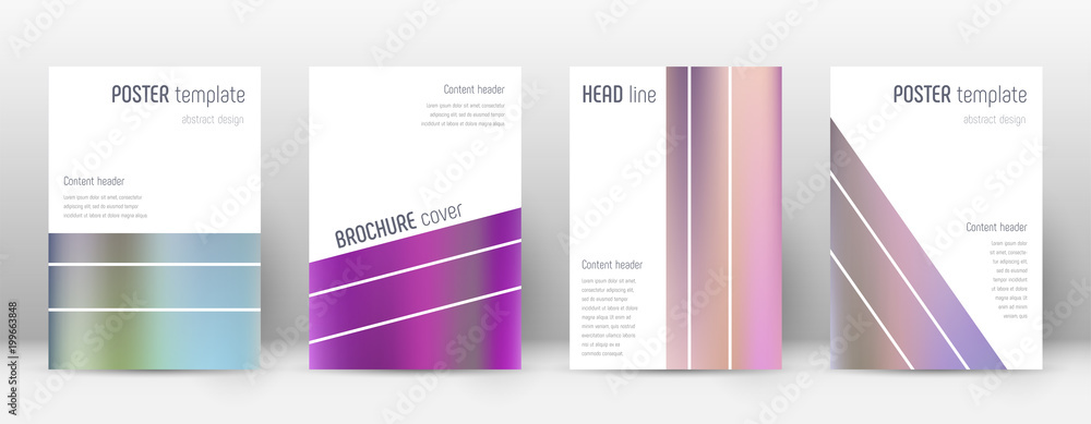 Flyer layout. Geometric nice template for Brochure, Annual Report, Magazine, Poster, Corporate Presentation, Portfolio, Flyer. Alive color gradients cover page.