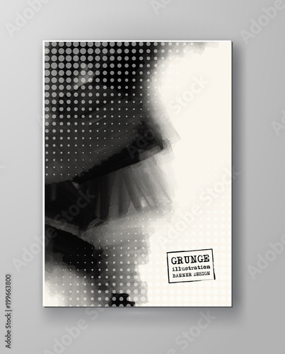 Abstract inkblot background.