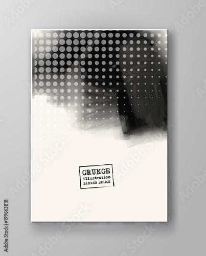 Abstract inkblot background.