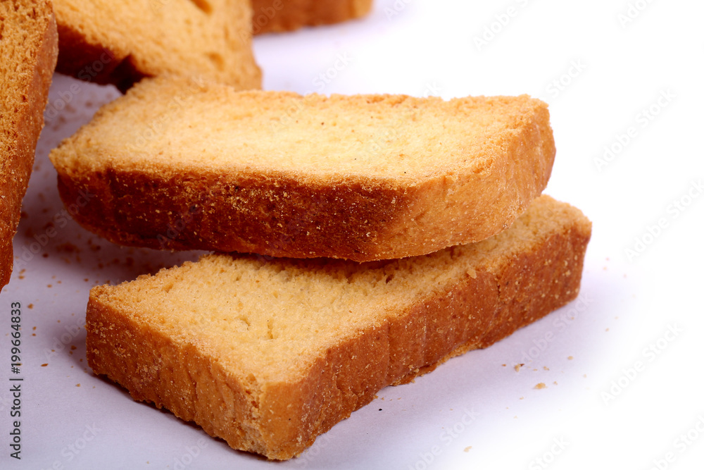 crispy rusk on white crispy rusk on white