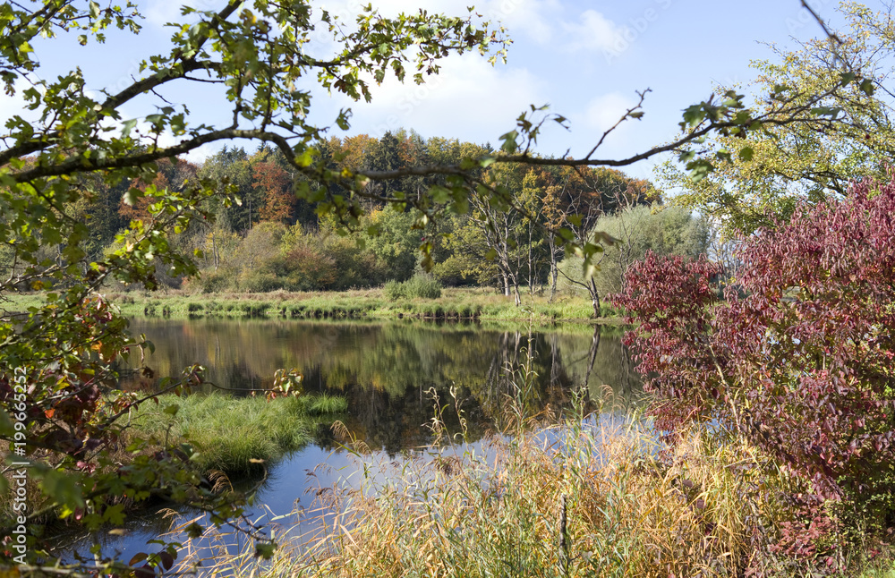 Andechs / Germany: Pond landscape Seacht’n in Upper Bavaria Andechs / Germany: Pond landscape Seacht’n in Upper Bavaria