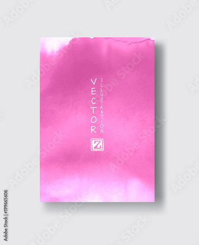 Elegant brochure template design ink brush element