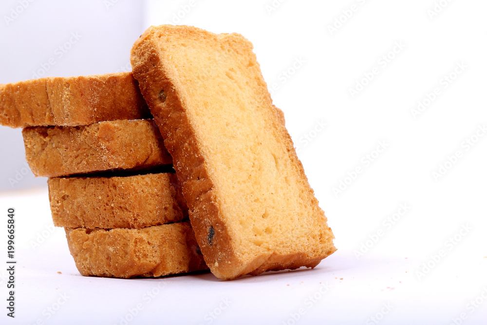 crispy rusk on white crispy rusk on white