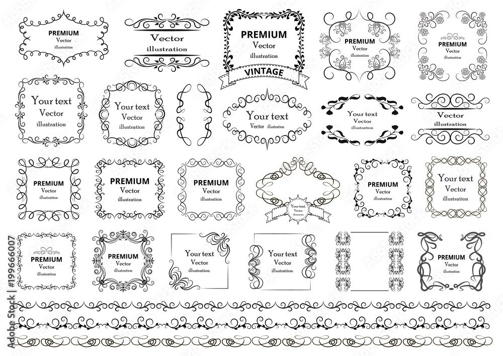 Set of vector graphic elements for design