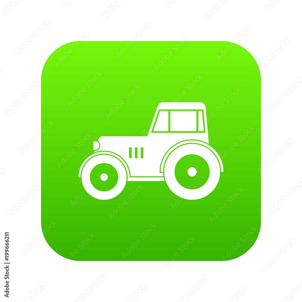 Tractor icon digital green Tractor icon digital green