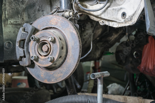 Disc brakes front of the car