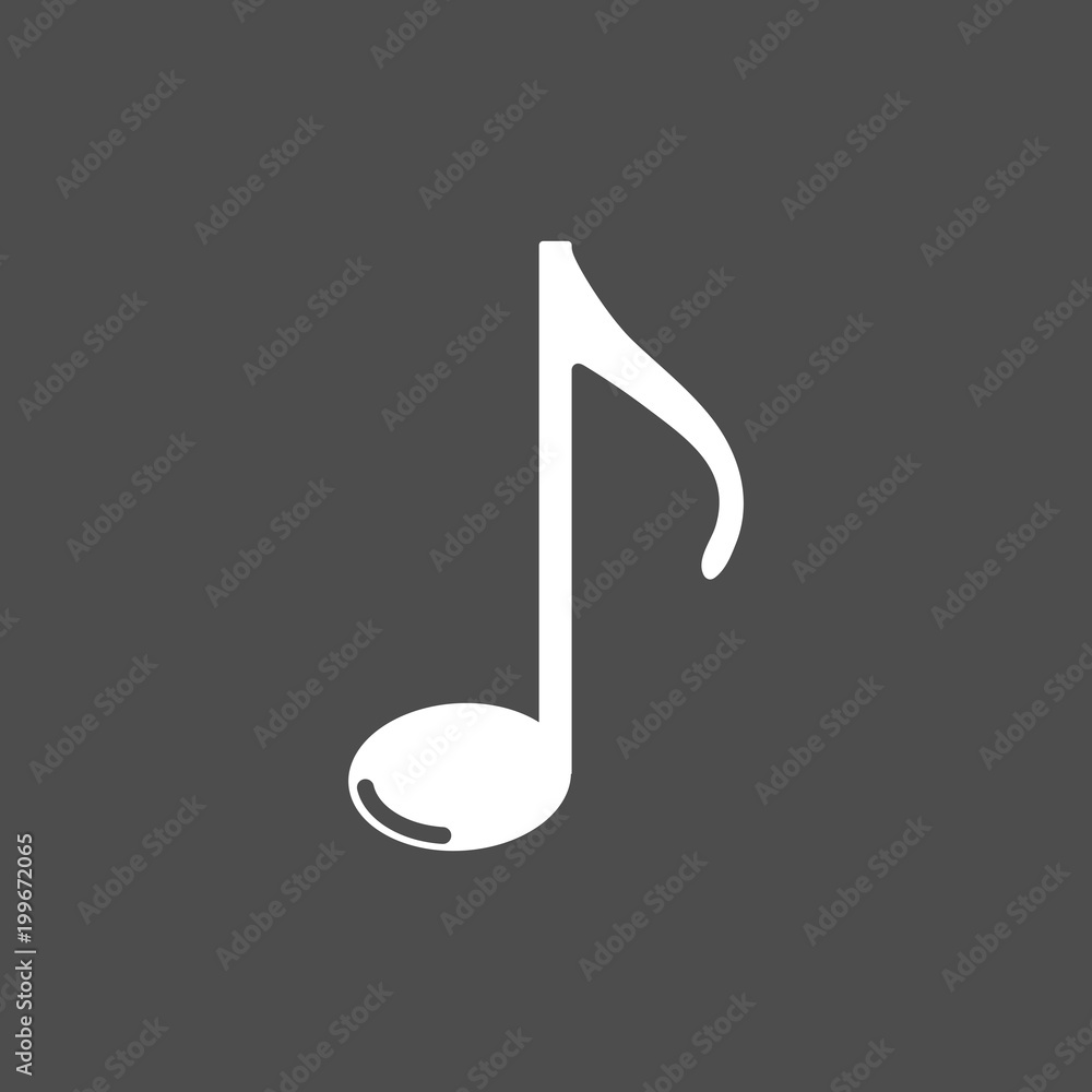 Music icon. Vector illustration, flat design. Music icon. Vector illustration, flat design.