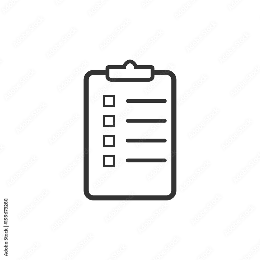 Checklist icon. Vector illustration, flat design. Checklist icon. Vector illustration, flat design.