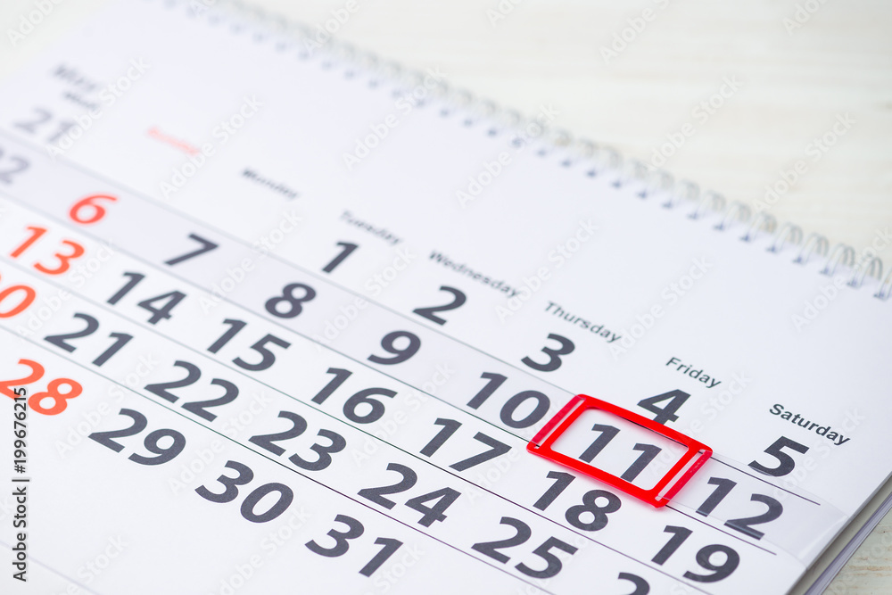 National Eat What You Want Day. 11 May mark on the calendar, close-up National Eat What You Want Day. 11 May mark on the calendar, close-up