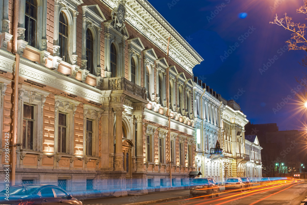 Mansions on the English Embankment in St. Petersburg