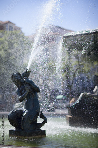 Fountain on Praca De Dom Pedro IV