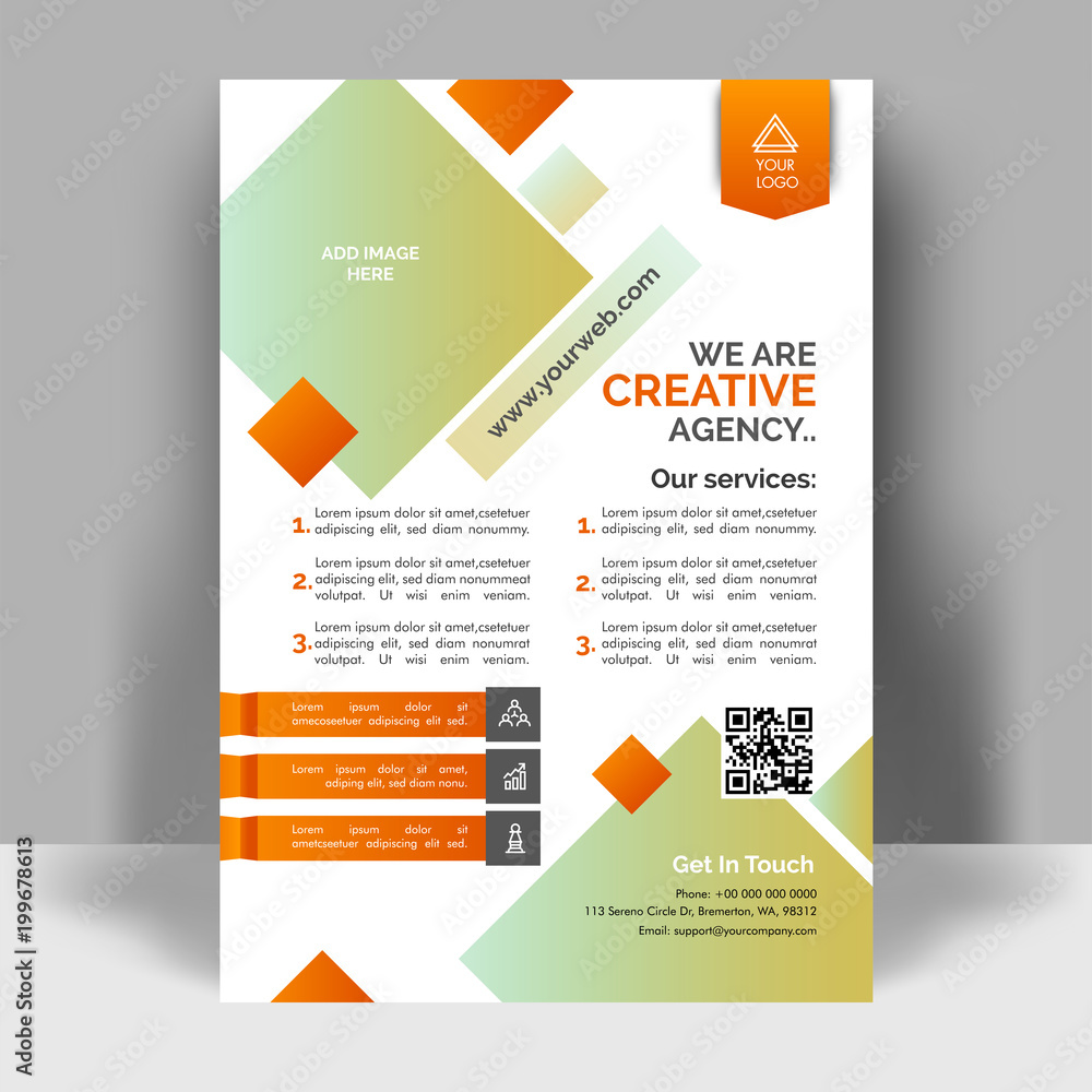 Creative flyer design. Corporate template layout presentation. Business concept. - obrazy, fototapety, plakaty 