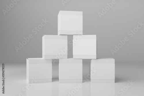 Empty white boxes