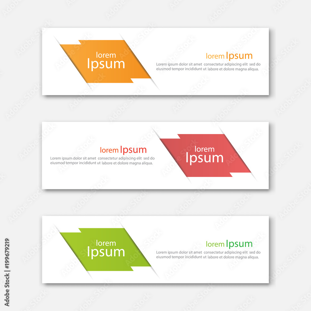 Set of abstract design banner template. Set of abstract design banner template.
