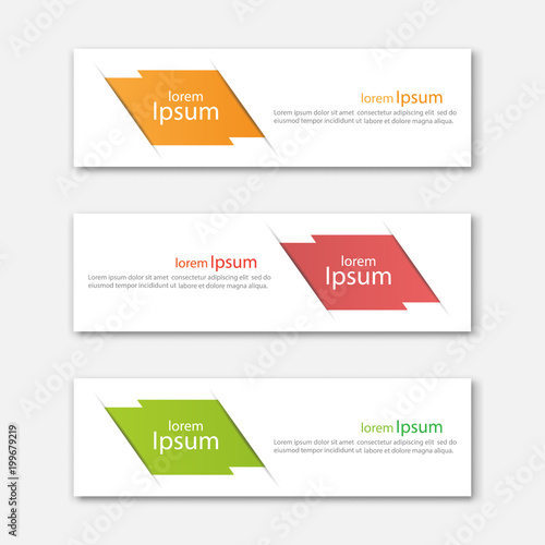 Set of abstract design banner template.