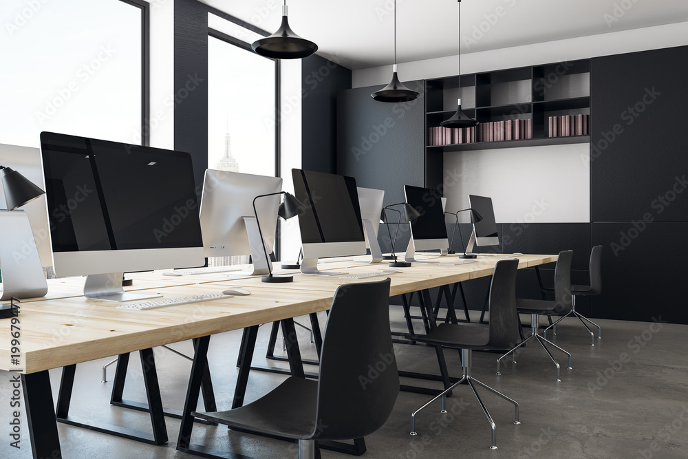 Contemporary coworking office interior Contemporary coworking office interior