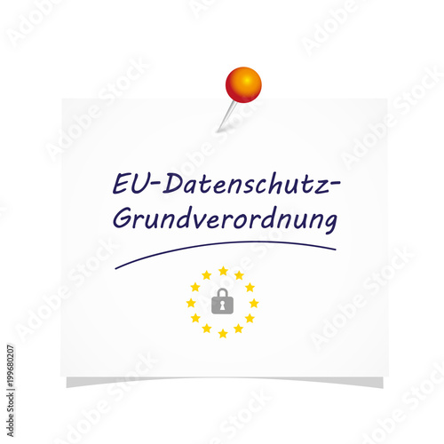 EU-Datenschutz-Grundverordnung Notizzettel