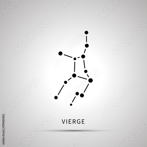 Vierge constellation simple black icon