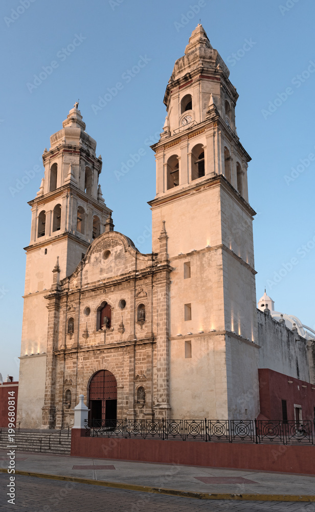 the cathedral san francisco de campeche, mexico