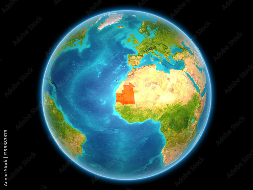 Mauritania on planet Earth