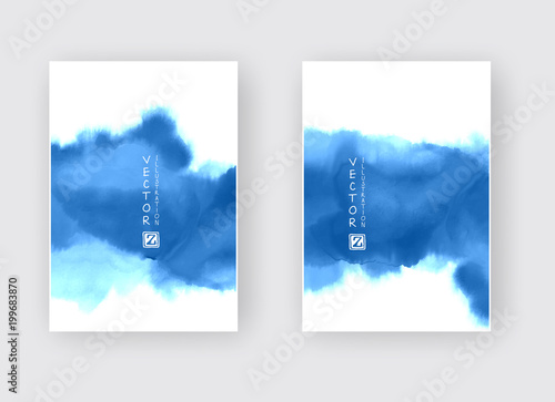 Elegant brochure template design ink brush element