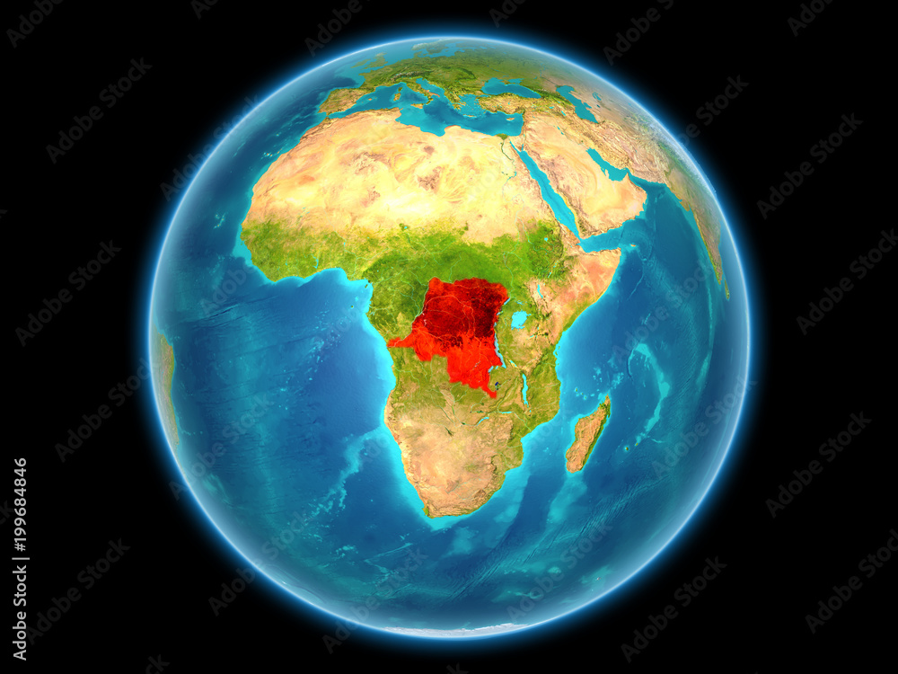 Democratic Republic of Congo on planet Earth Democratic Republic of Congo on planet Earth