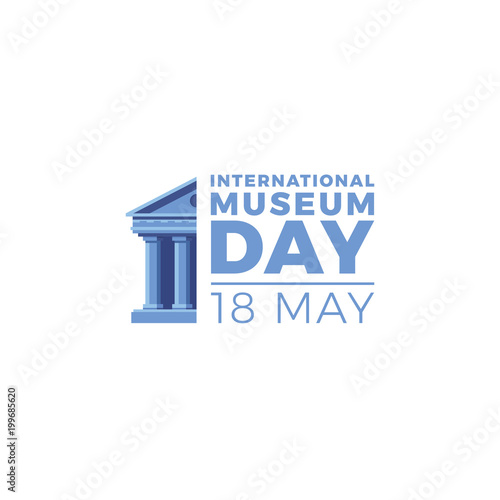 International Museum Day. May 18. Vector illustration on light background.