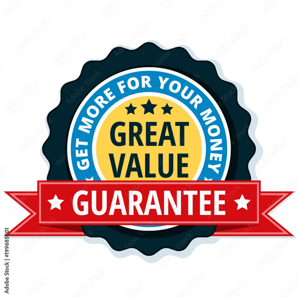 Great Value label illustration Great Value label illustration