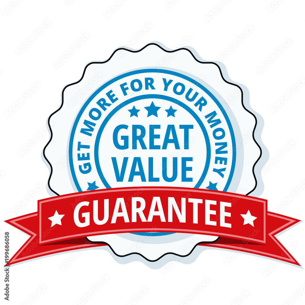 Great Value label illustration Great Value label illustration