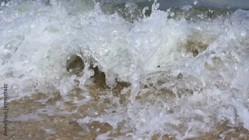 Wallpaper Mural slow motion of wave on the sea beach Torontodigital.ca