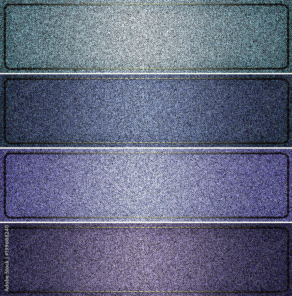 Fototapeta premium set of jeans banners