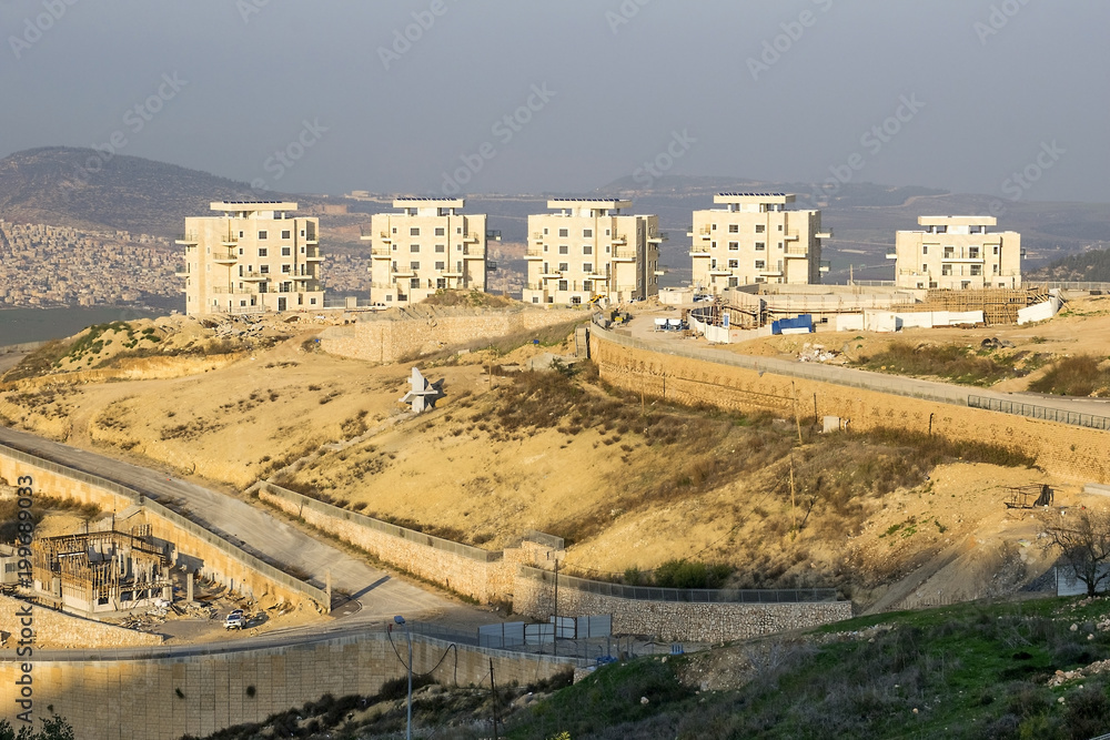 view of the new district in the city of Nazareth Illit, Israel