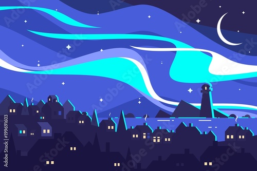 Landscape of Northern Lights