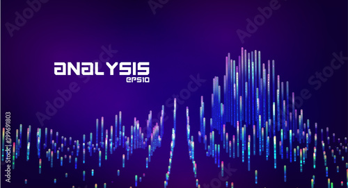 Abstract futuristic data diagrams. minimal gradient lines infographic