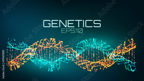 Genetics futuristic technology. genetically modified bio tech helix