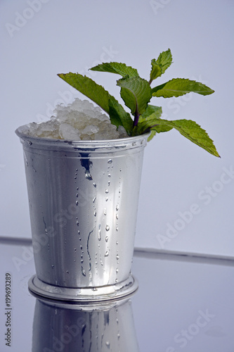 Mint Julep in pewter cup for Kentucky Derby 