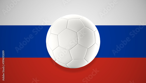 soccer ball Russia 3d rendering