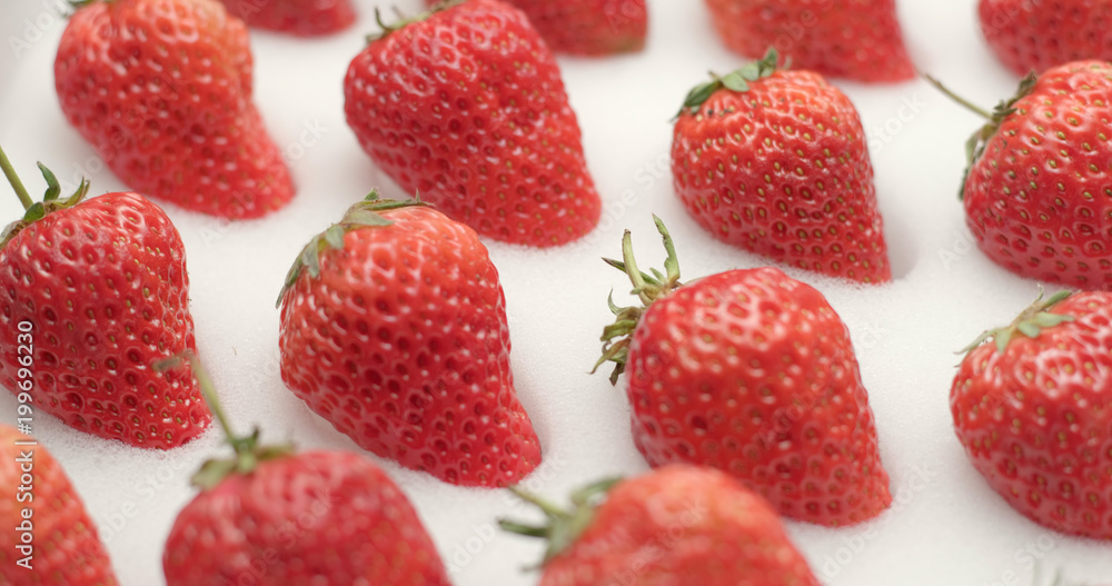 Strawberry in white package Strawberry in white package