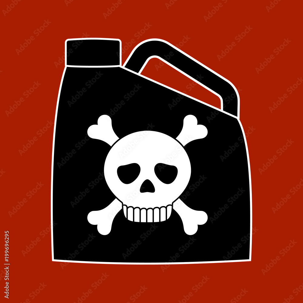 Canister with poison. Vector icon Canister with poison. Vector icon