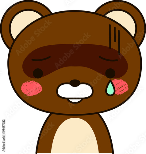 Raccoon dog expression cry