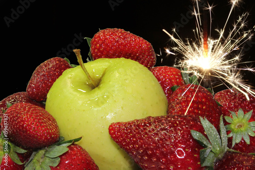 apple and strawberry