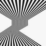 Black and white mobious wave stripe optical abstract design. optical effect mobius wave stripe design movement